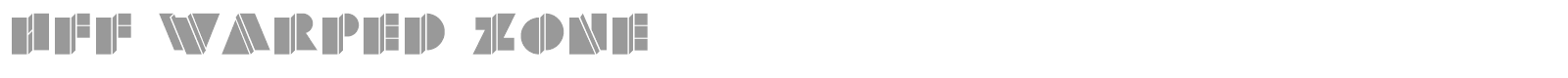 HFF Warped Zone font preview